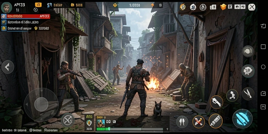 Screenshot menampilkan gameplay seram dan atmosfer menegangkan dari API33.