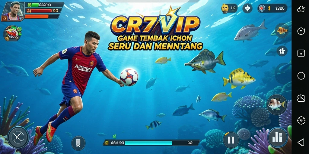 Tangkapan screenshot dari gameplay seru CR7VIP saat menembak ikan.