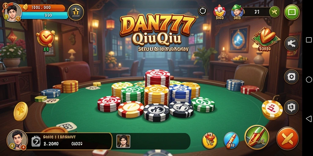 Tampilan gameplay QiuQiu dalam DAN777 yang menarik.