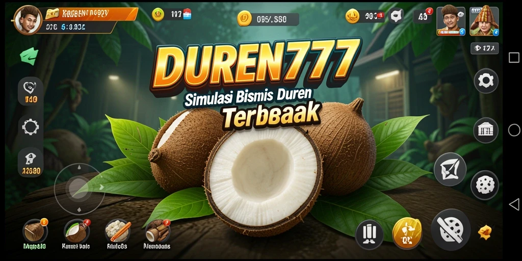 Screenshot gameplay DUREN777 menampilkan kebun duren yang mengesankan.