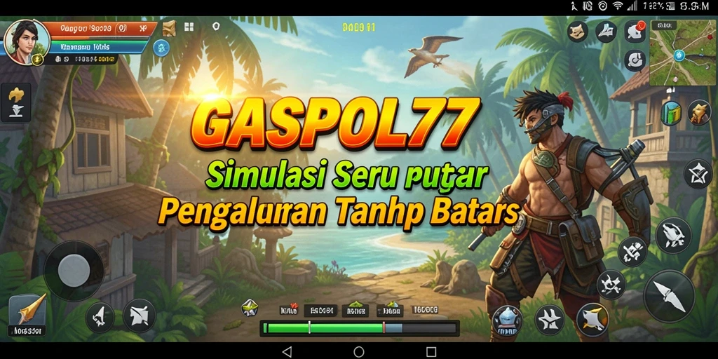 Screenshot GASPOL77 menampilkan gameplay simulasi yang menarik.