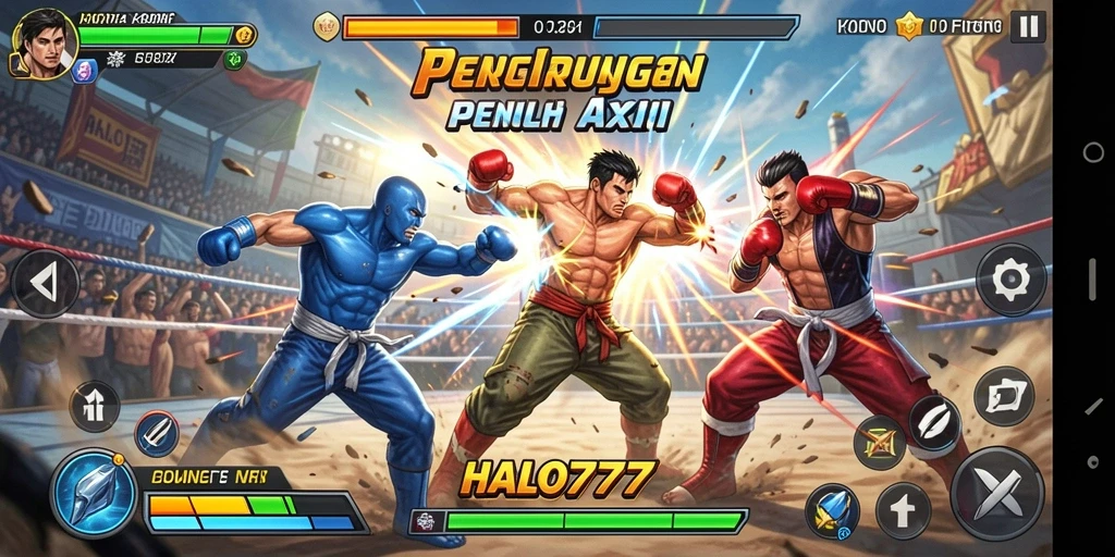 Tangkapan layar HALO777 menunjukkan aksi pertarungan yang mendebarkan.