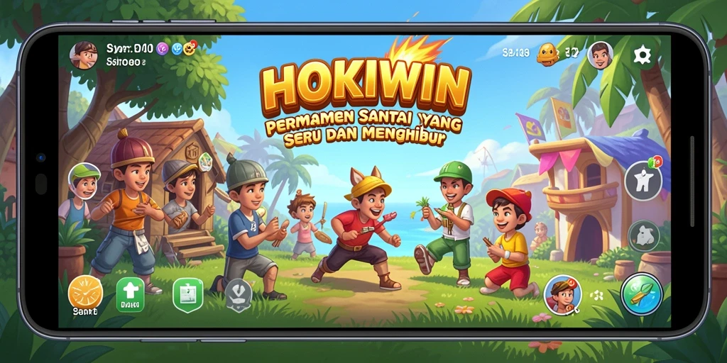 Tampilan gameplay HOKIWIN yang ceria dan menarik.