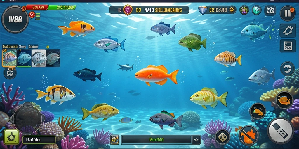 Screenshot gameplay yang menegangkan dari IN88 saat menembak ikan.