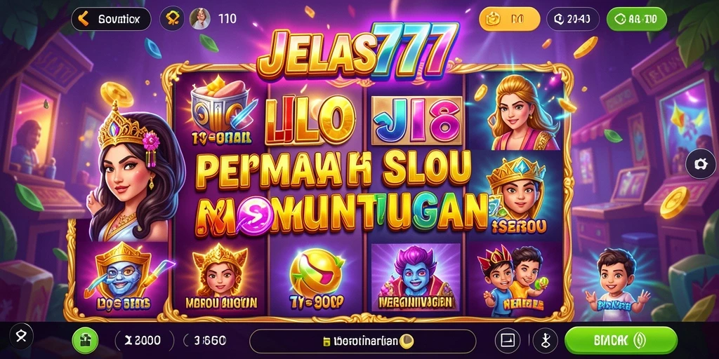 Tampilan gameplay seru dari JELAS777 dengan berbagai tema slot.