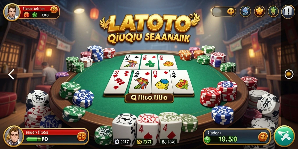 Screenshot permainan LATOTO menampilkan keseruan QiuQiu yang menarik.
