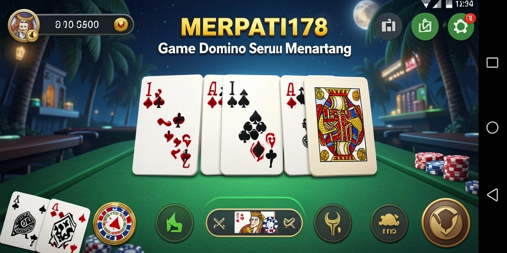 Screenshot gameplay MERPATI178 menampilkan keseruan bermain domino.