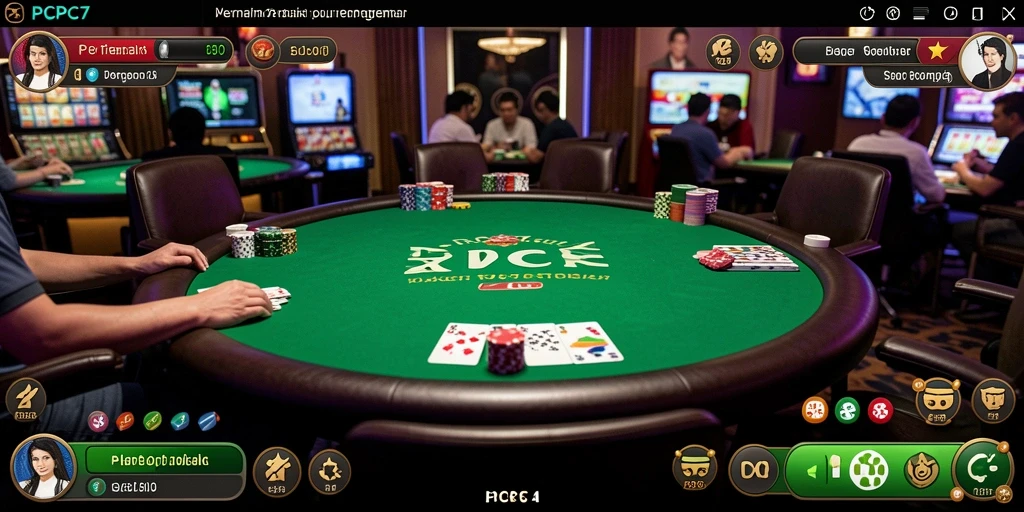 Tampilan gameplay poker yang mengasyikkan di PCPC7.