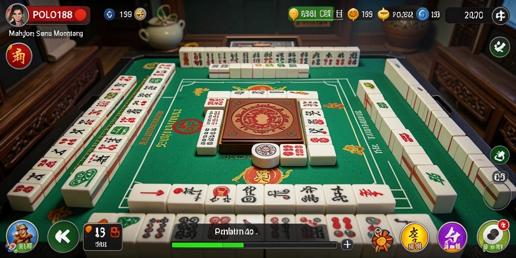 Screenshot utama POLO188 menampilkan gameplay Mahjong yang seru.