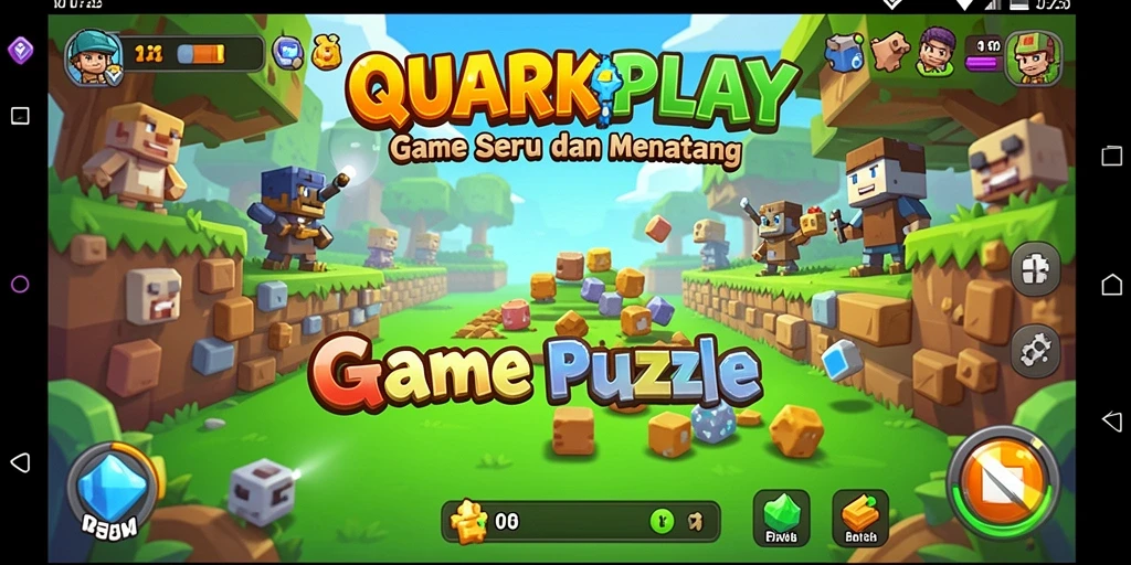 Tampilan gameplay menarik dalam permainan Puzzle QUARKPLAY.