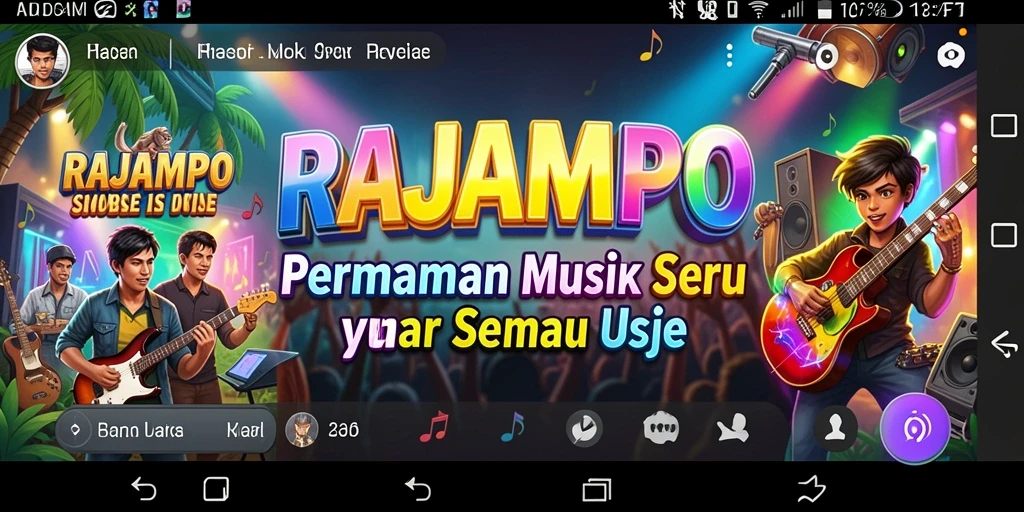 Screenshot gameplay RAJAMPO menampilkan keseruan bermain musik.