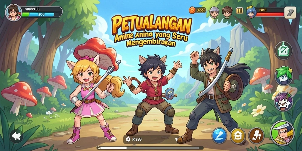 Gameplay RI889 yang menampilkan pertarungan karakter Anime yang seru.