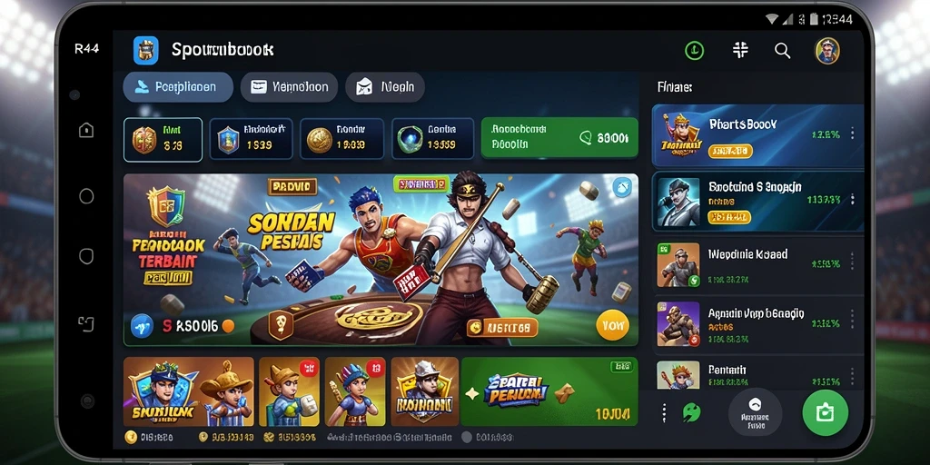 Tampilan gameplay RR44 yang menarik dan interaktif untuk pengalaman Sportsbook.