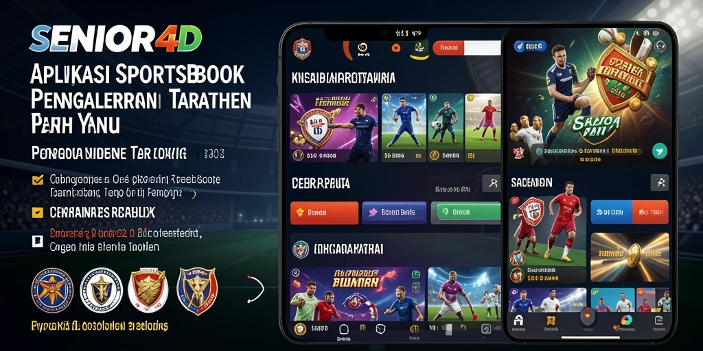 Tampilan interface aplikasi SENIOR4D yang menarik dengan berbagai pilihan taruhan.