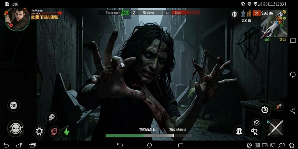 Tampilan gameplay menegangkan di SOBATGAMING yang menunjukkan suasana horor yang mencekam.