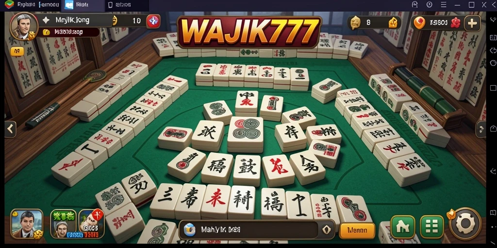 Screenshot utama WAJIK777 menunjukkan gameplay Mahjong yang menarik.
